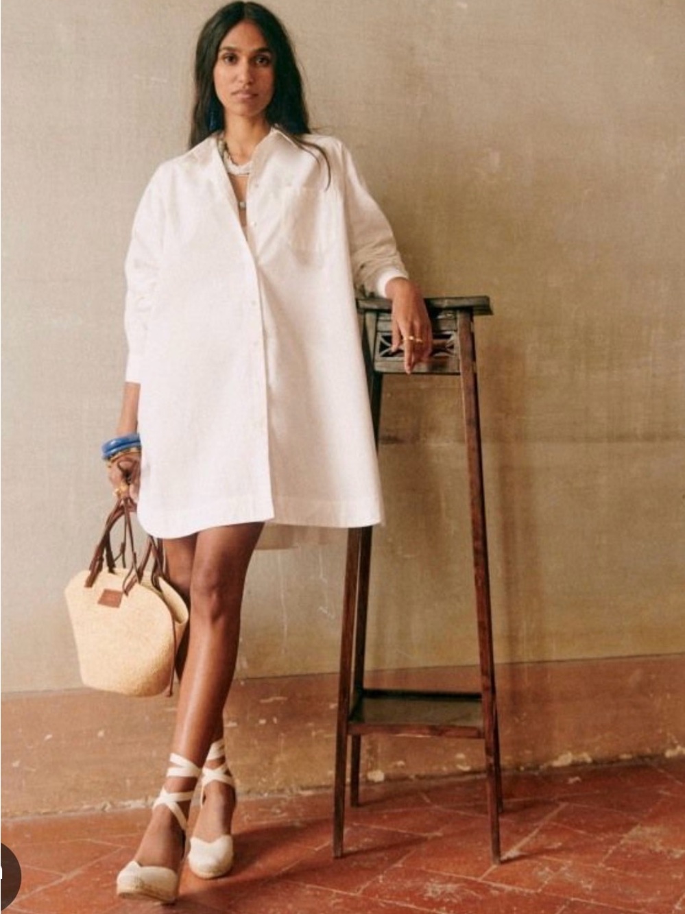 Sézane Maxine dress in white